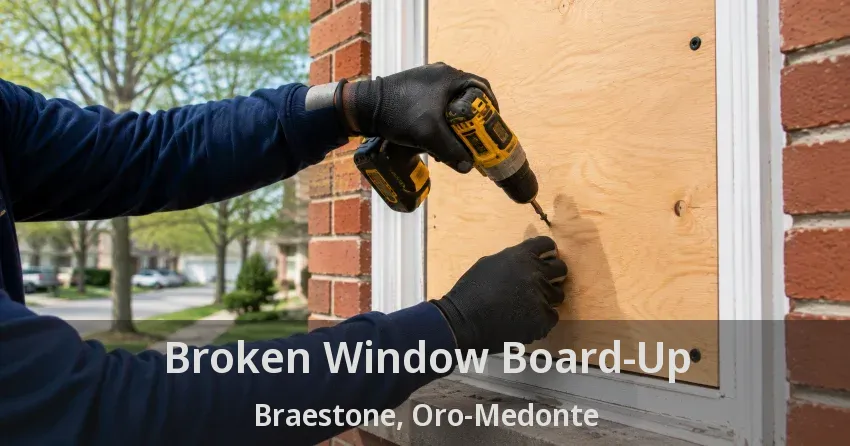 Broken Window Board-Up Braestone, Oro-Medonte - ON