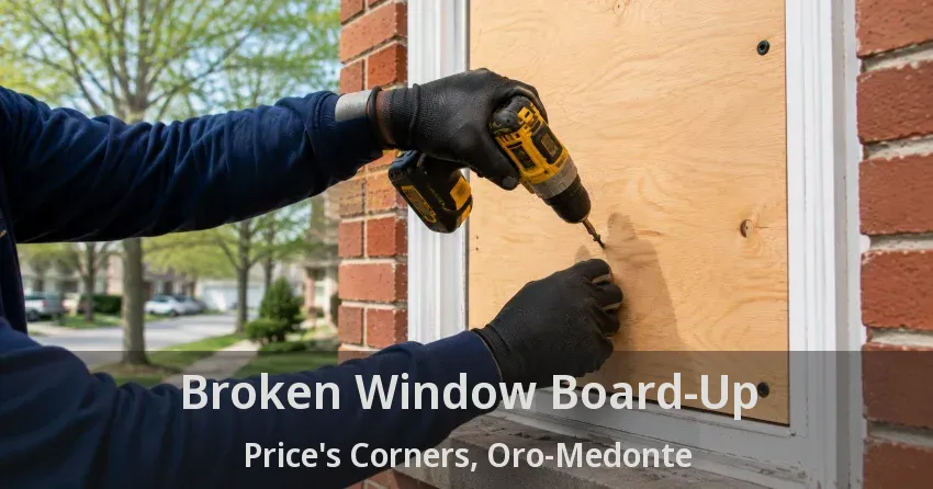 Broken Window Board-Up Price's Corners, Oro-Medonte - ON