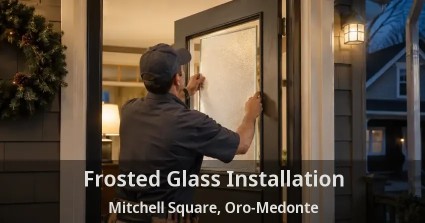 Frosted Glass Installation Mitchell Square, Oro-Medonte - ON
