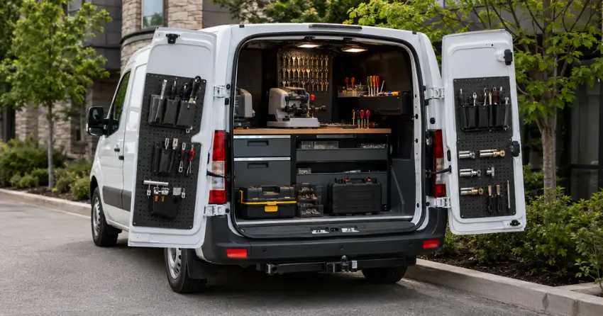 mobile locksmith service vehicle equipped with tools in Oro-Medonte