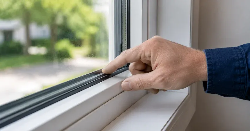 technician inspecting window glass seal in Eady, Oro-Medonte